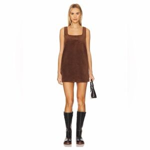 SIMONMILLER Sahara Corduroy Mini Dress in Choco Brown XS